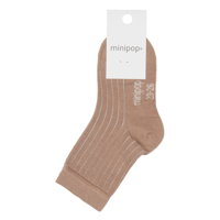 MiniPop - Bamboo Ankle Socks // Beige